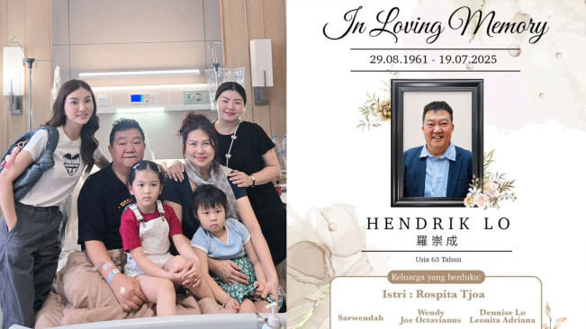 Hendrik Lo, ayah Sarwendah meninggal dunia. [Instagram]